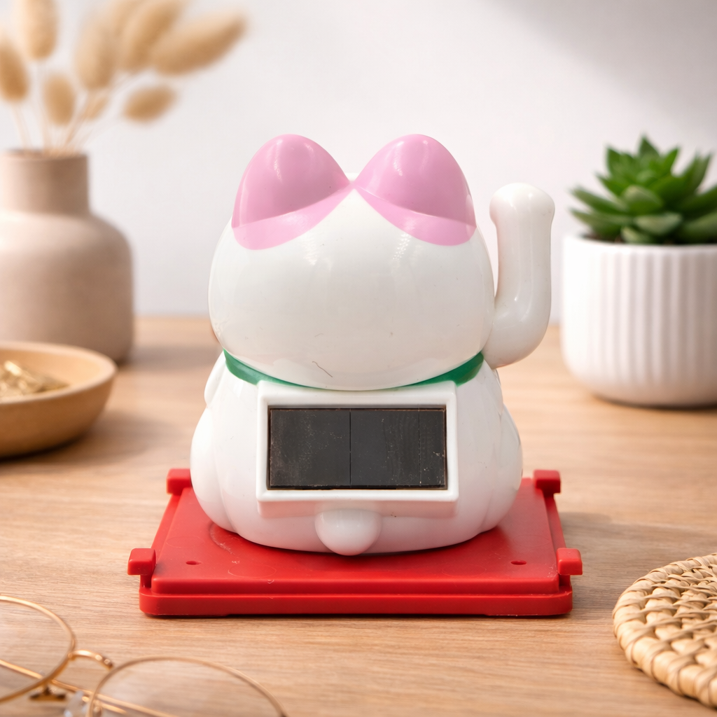 Lucky Cat Kawaï Rose Déguisé - Solaire