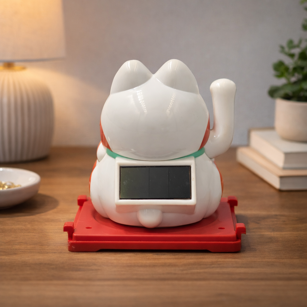 Lucky Cat Kawaï Rouge Déguisé - Solaire