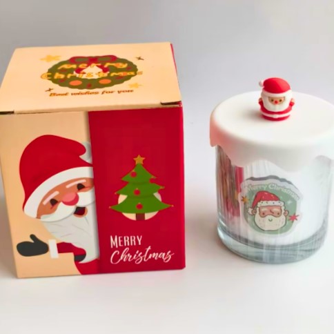 Bougie parfumée Hiver scintillant - Kawaii - Cadeau de Noël coffret