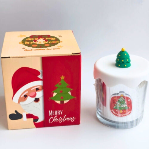 Bougie parfumée Hiver scintillant - Kawaii - Cadeau de Noël coffret