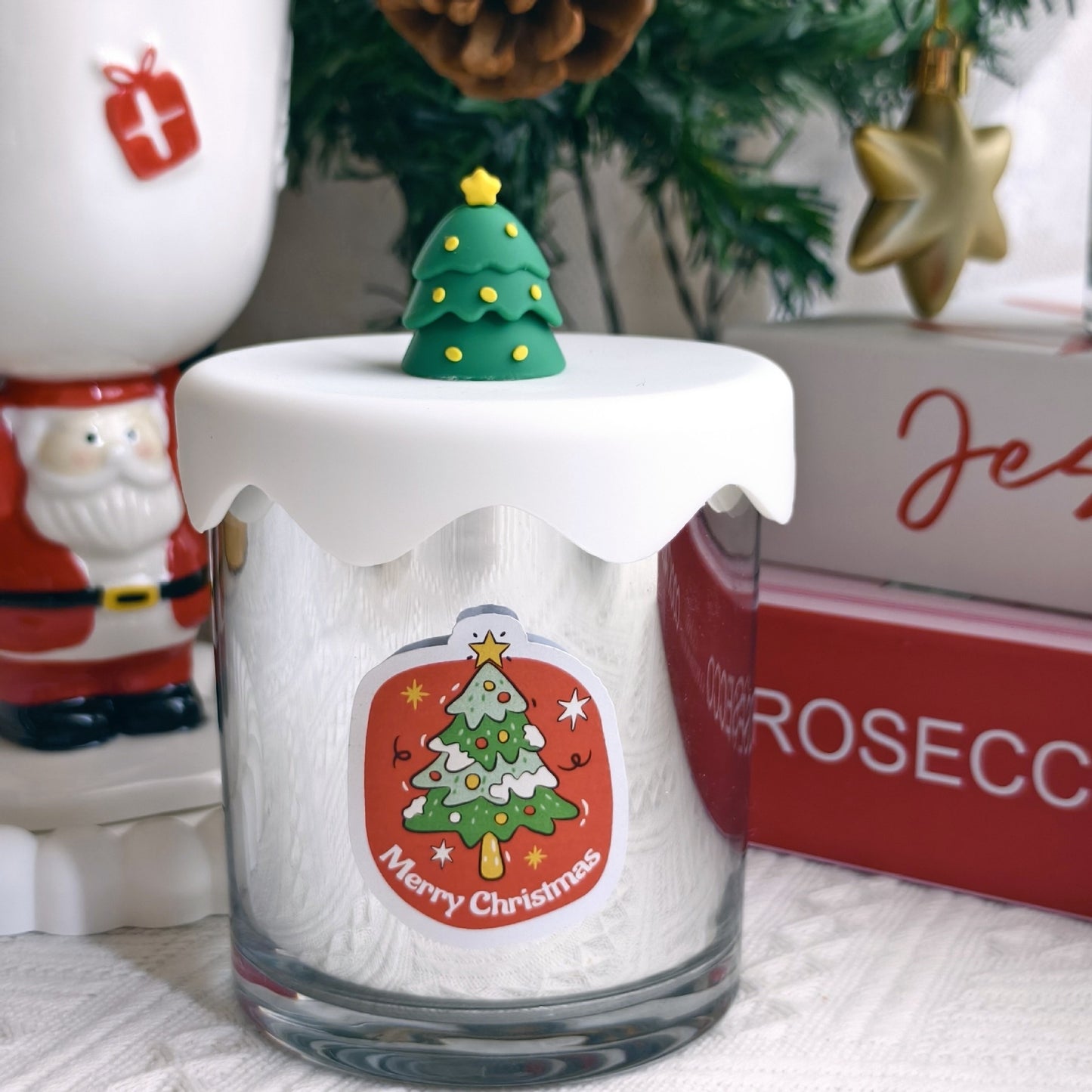 Bougie parfumée Hiver scintillant - Kawaii - Cadeau de Noël coffret