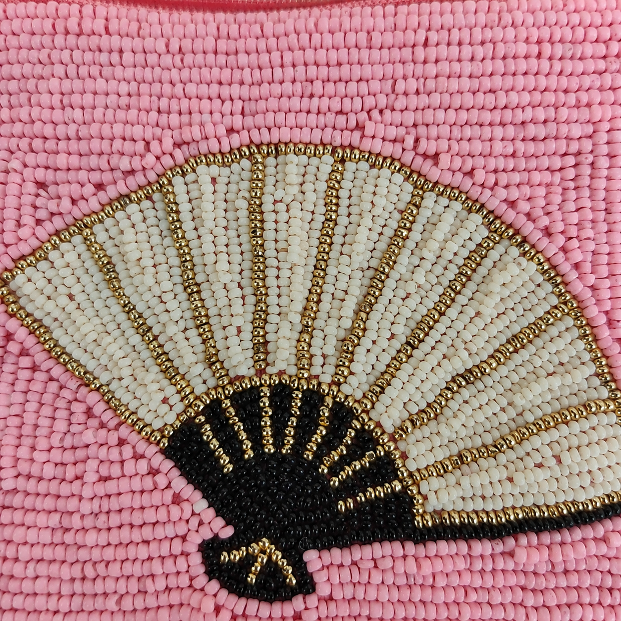 Porte-monnaie Eventail Japonais brodé de perles