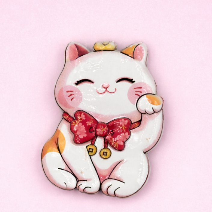 Magnet Lucky Cat Noeud Kawaï
