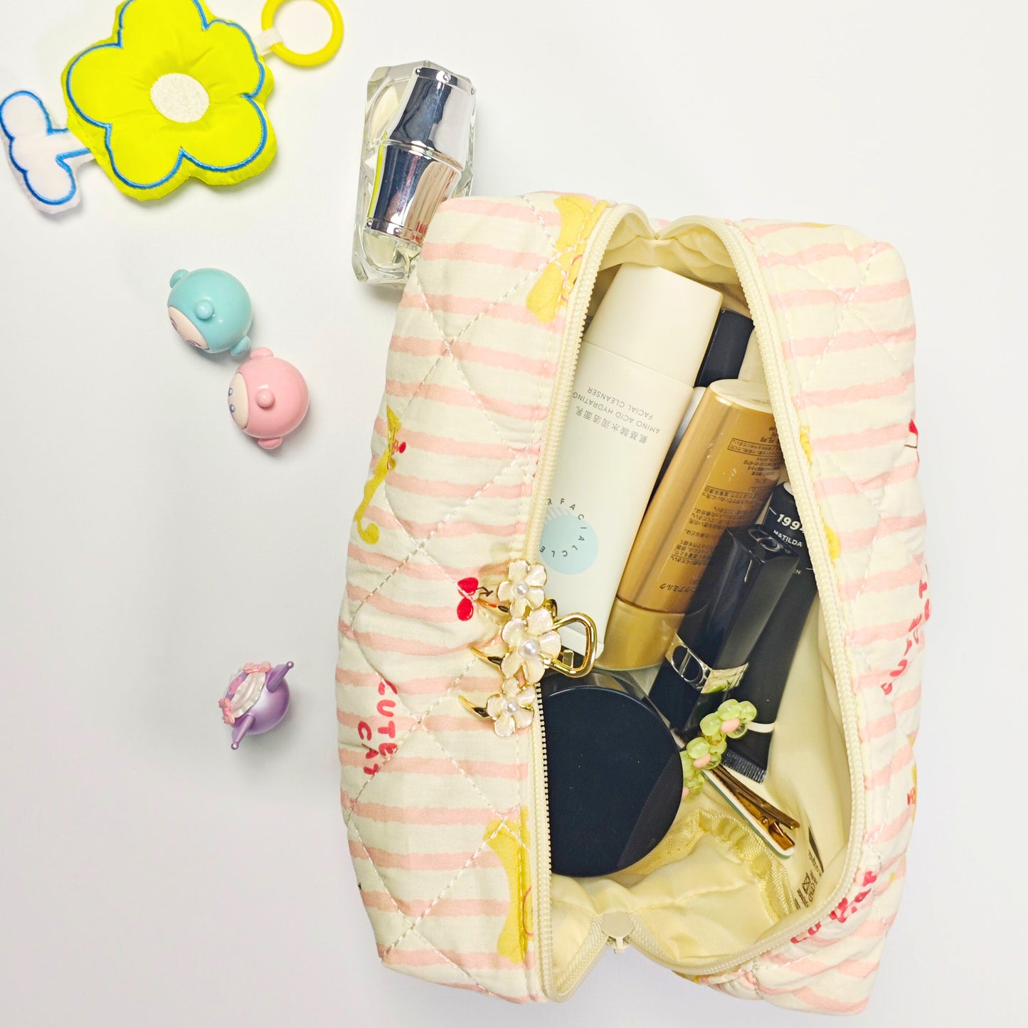 Trousse de toilette Miaous et cerisettes- Chat kawaï