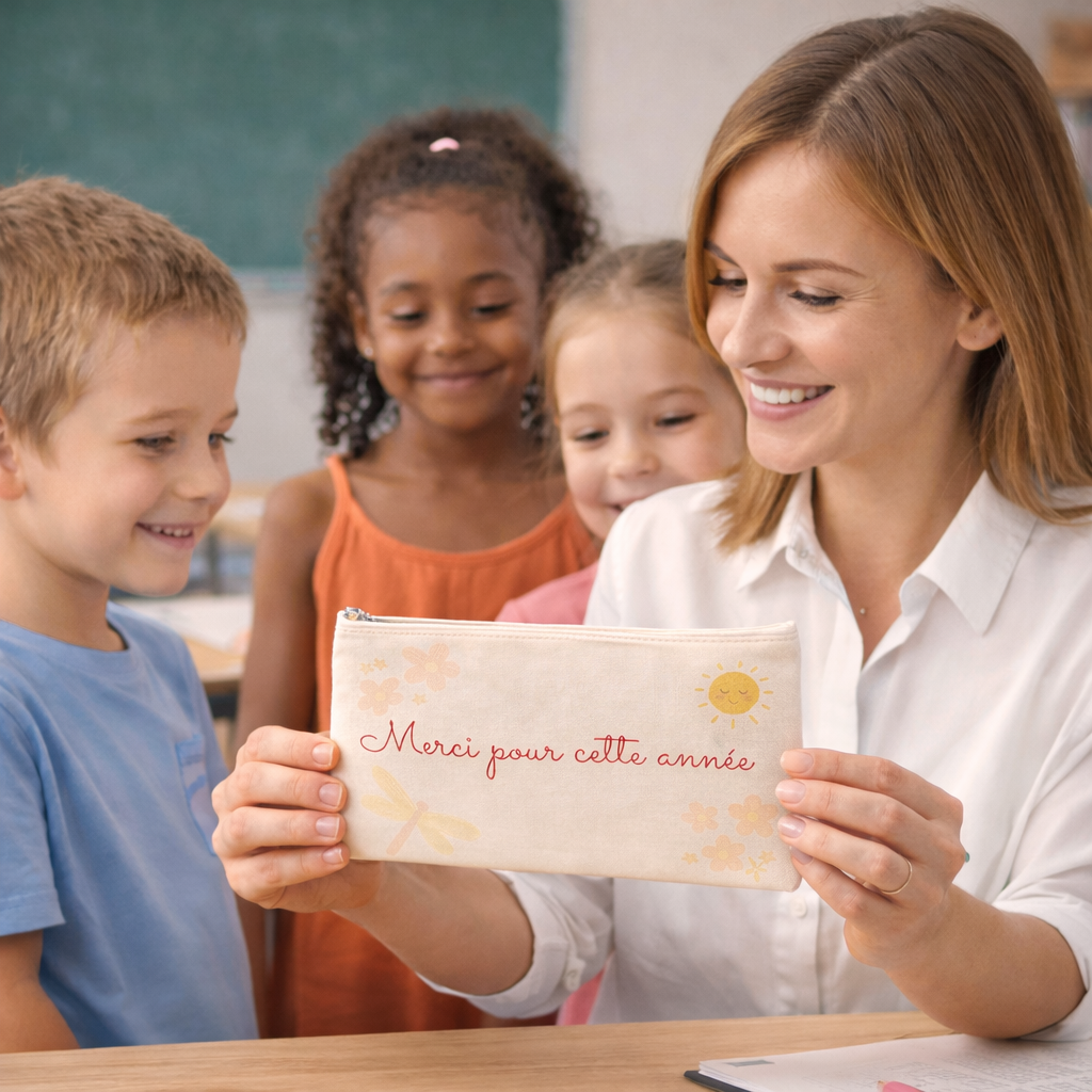 Pochette Merci pour cette année - Cadeaux Fin année scolaire