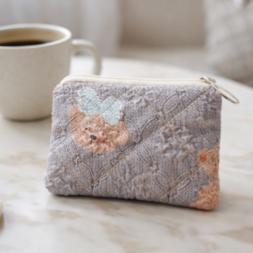 Porte-monnaie Ours gris