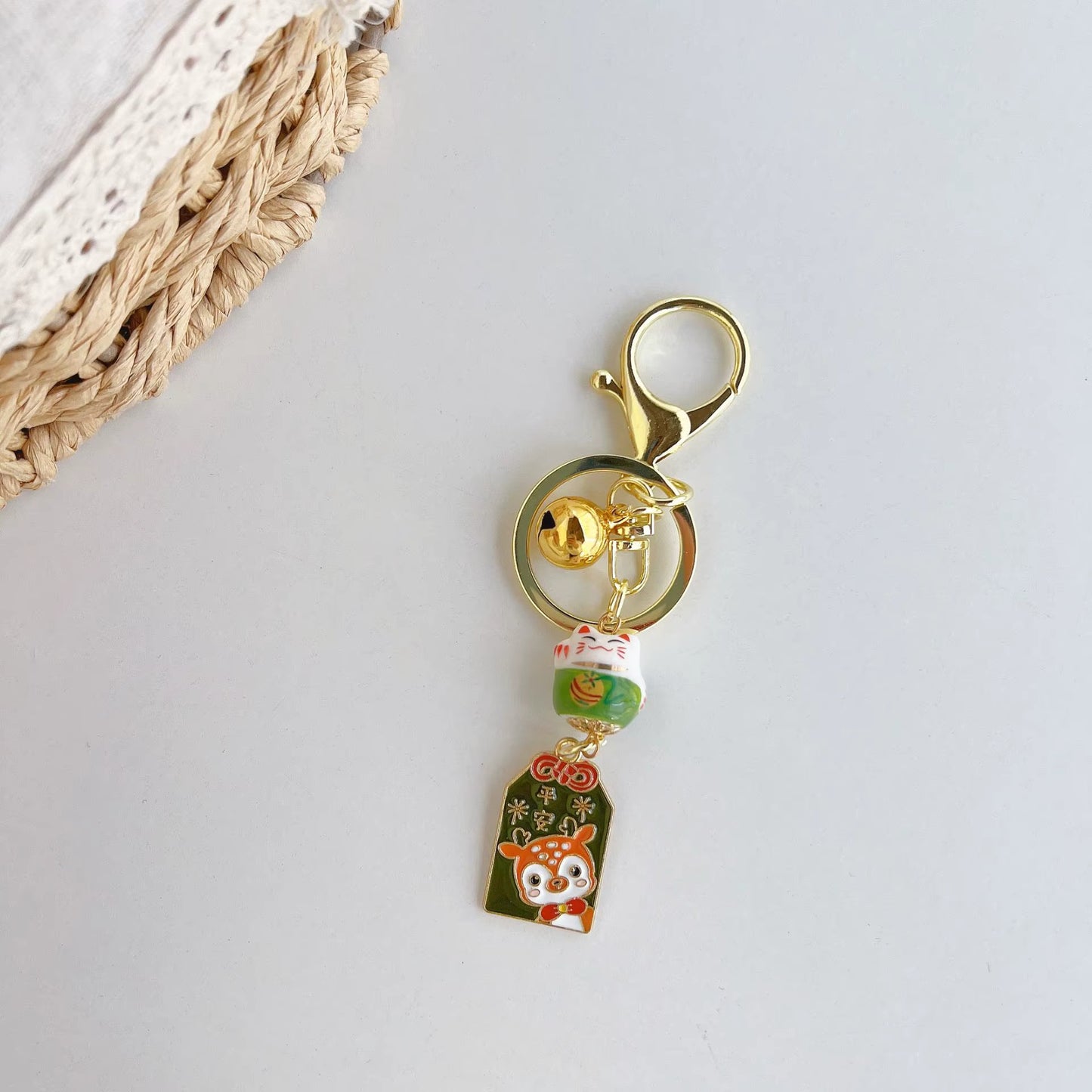 Porte clés Lucky Cat Maneki Neko - Kawaii Japon