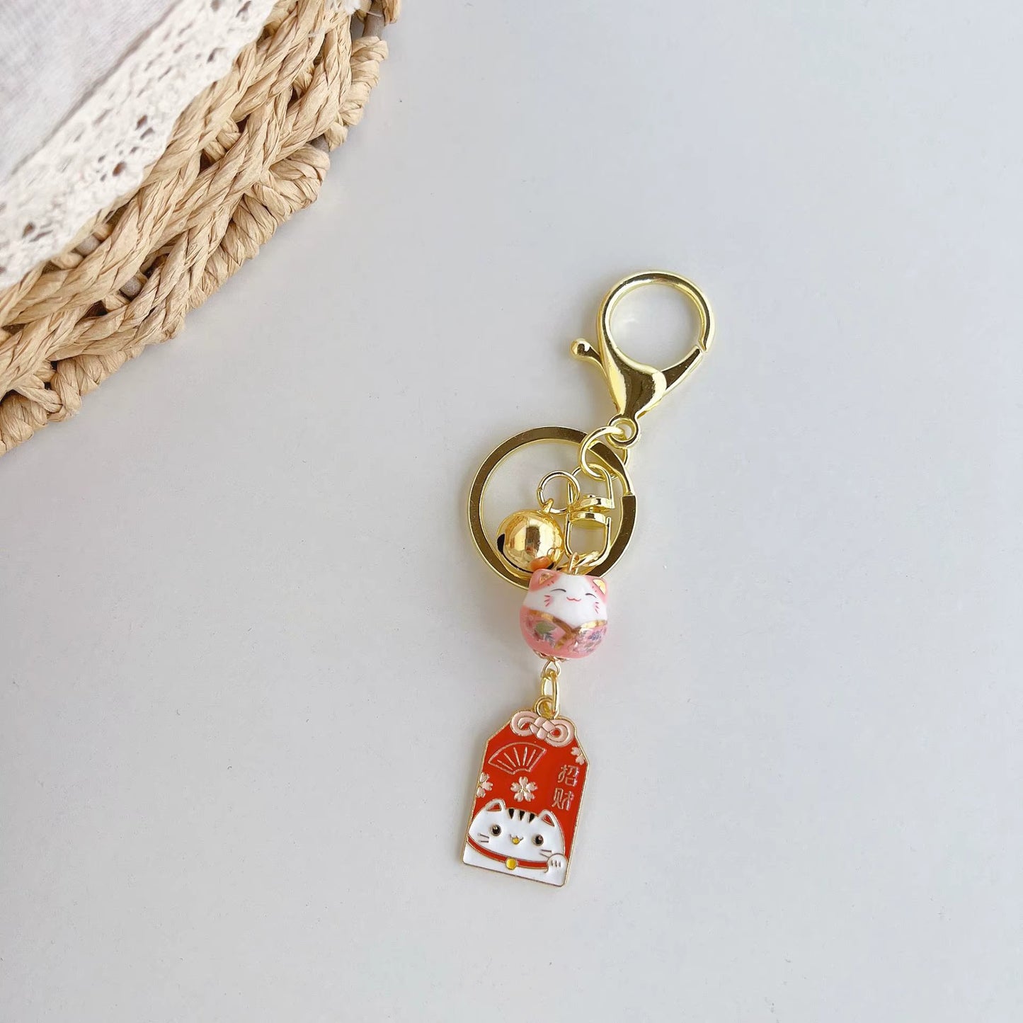 Porte clés Lucky Cat Maneki Neko - Kawaii Japon
