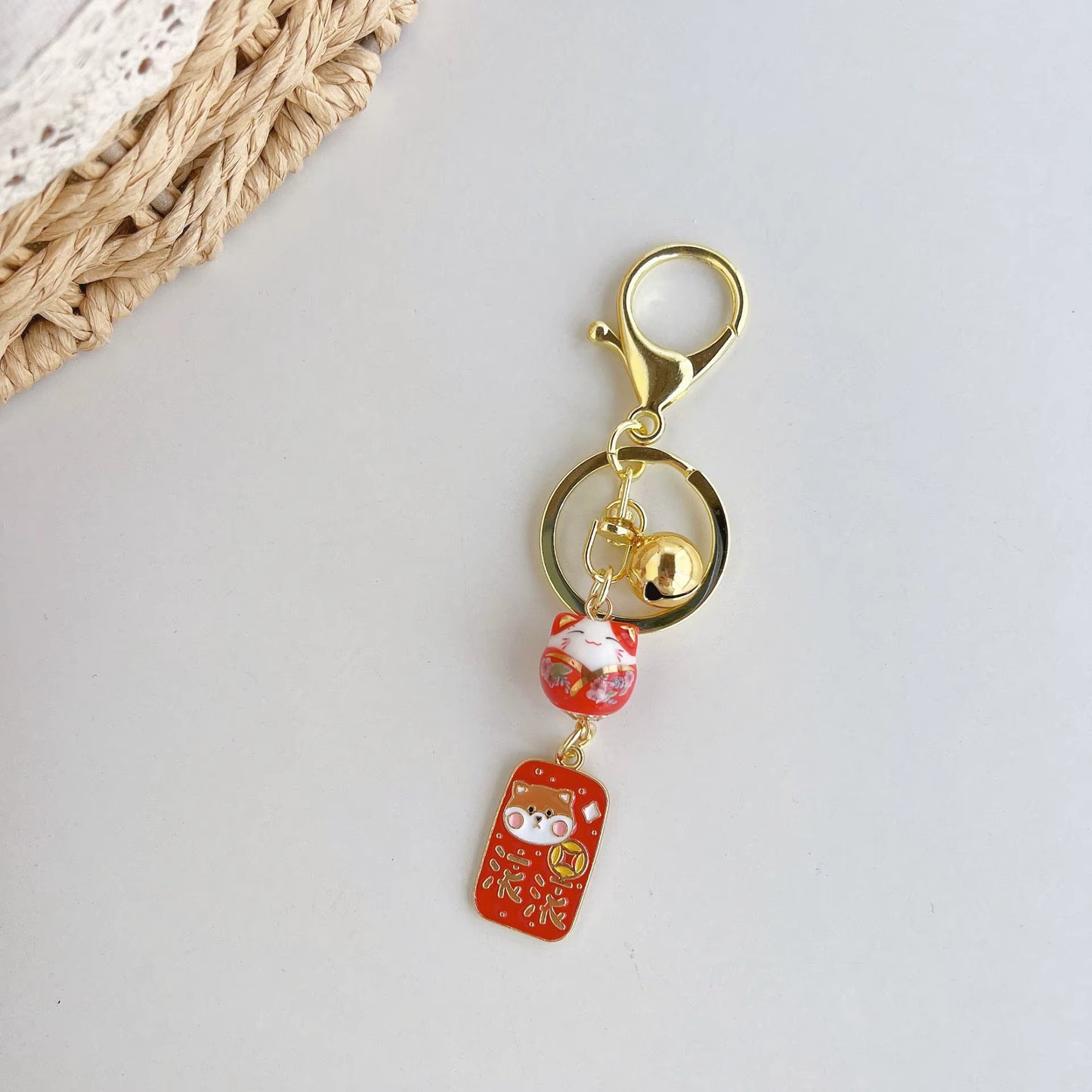 Porte clés Lucky Cat Maneki Neko - Kawaii Japon