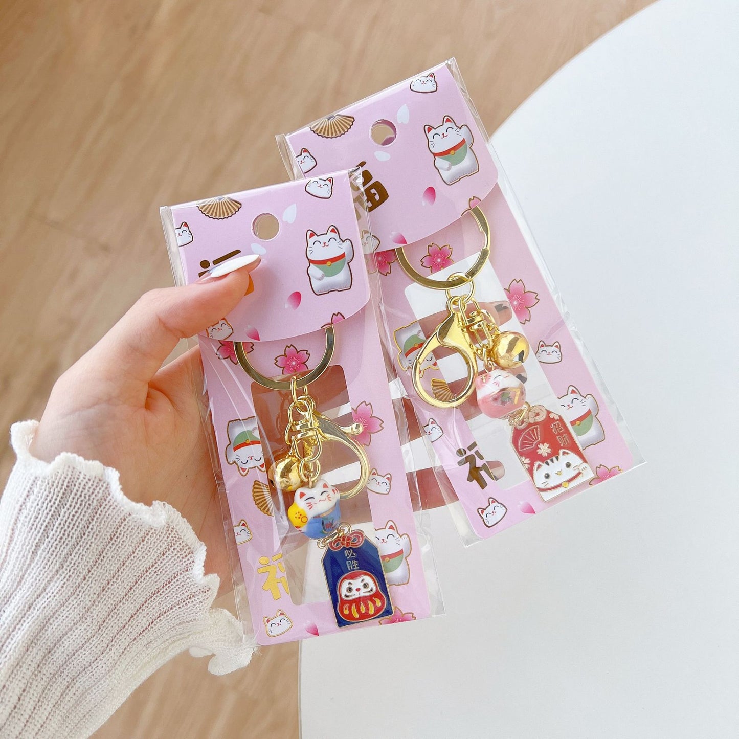Porte clés Lucky Cat Maneki Neko - Kawaii Japon