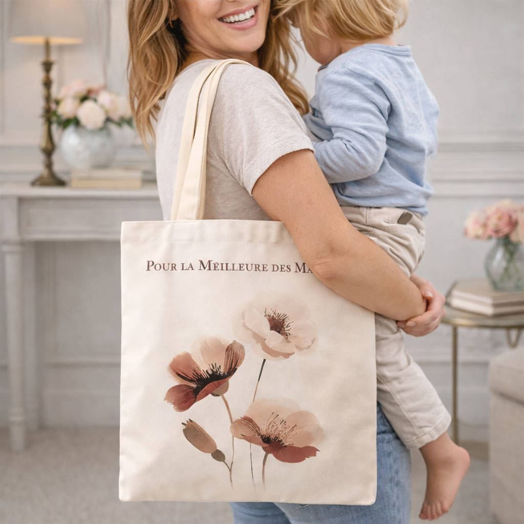 Tote Bag Premium Pour la Meilleure des Mamans- Fête des Mères