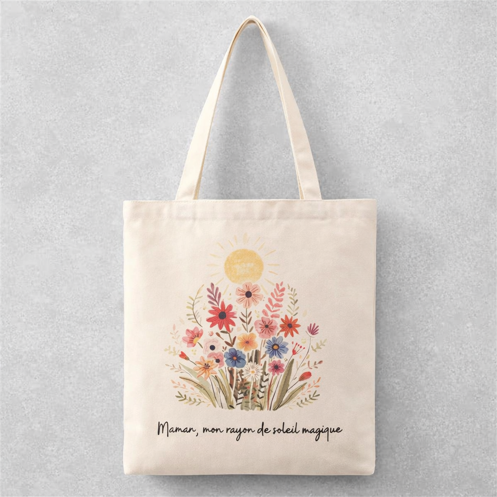 Tote Bag Premium Maman mon rayon de soleil - Fête des Mères