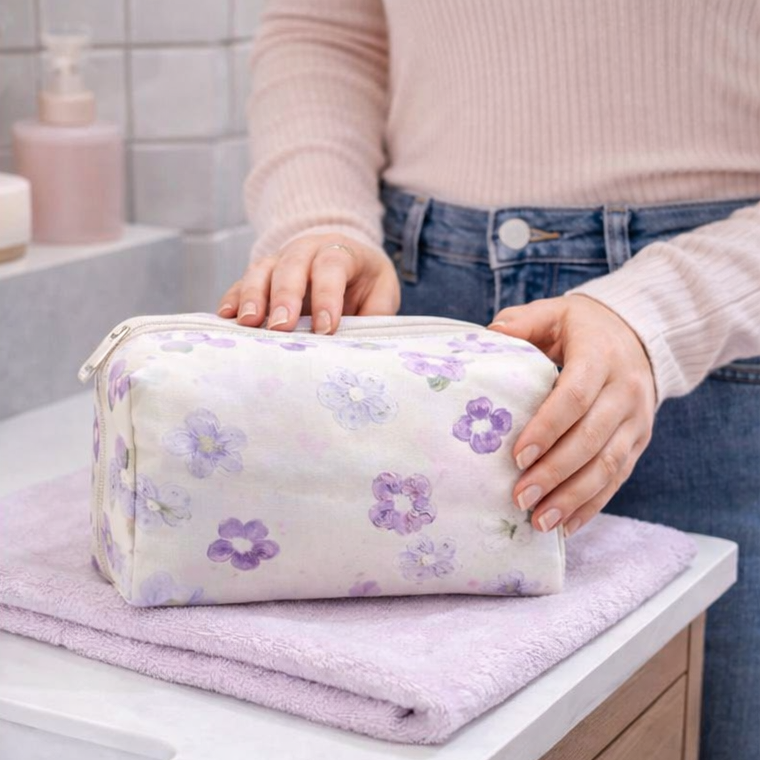 Trousse de toilette Aquarelle Fleurie