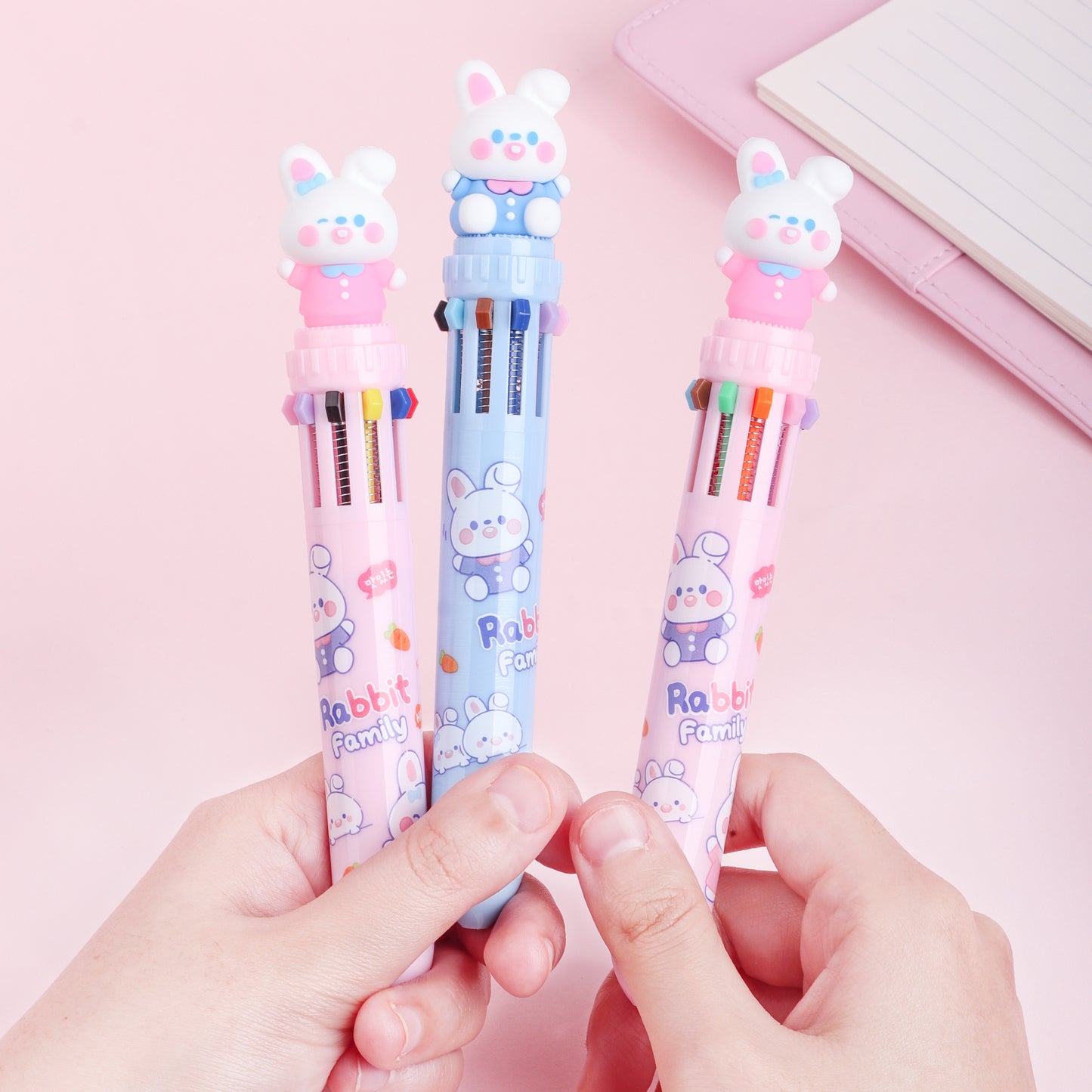 Stylo Cutie Rabbit 10 couleurs Kawaï