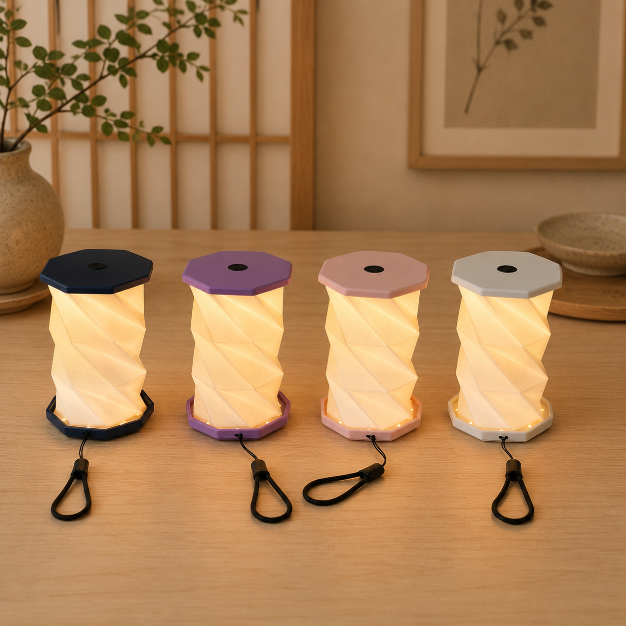 Lampe Origami pliable LED Rechargeable - Japan Style