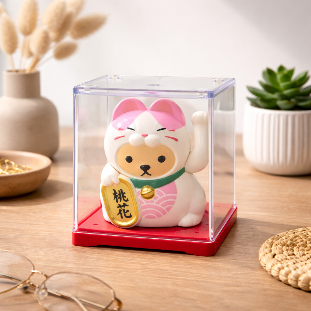 Lucky Cat Kawaï Rose Déguisé - Solaire