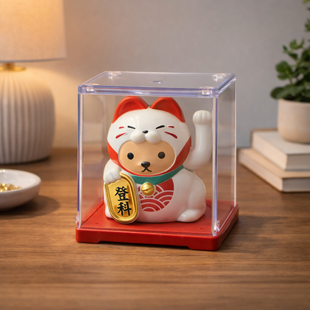 Lucky Cat Kawaï Rouge Déguisé - Solaire