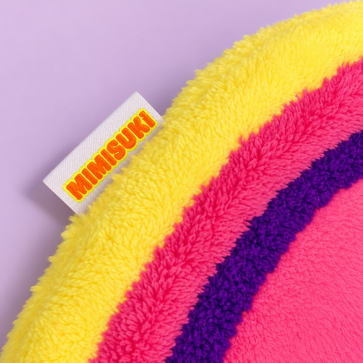 Essuie-mains Coréen Coeur Fluo Néon -Serviette Happy Hands