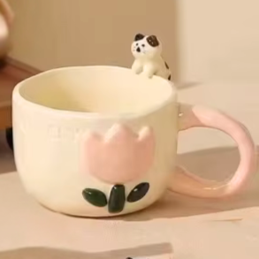 Mug Chat et Tulipe