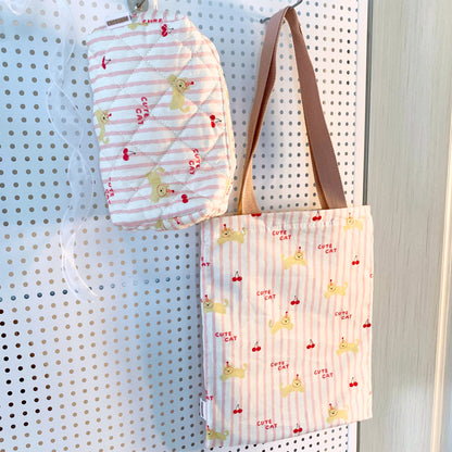 Trousse de toilette Miaous et cerisettes- Chat kawaï