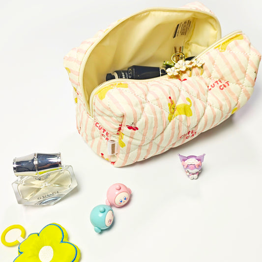 Trousse de toilette Miaous et cerisettes- Chat kawaï