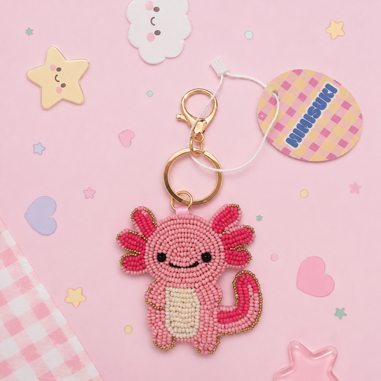 Lucky Cat Chrome Keyring