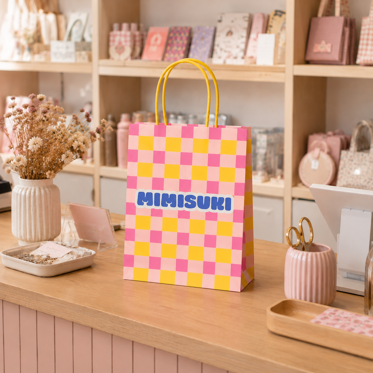 Sac Papier Kraft MIMISUKI poignées torsadées