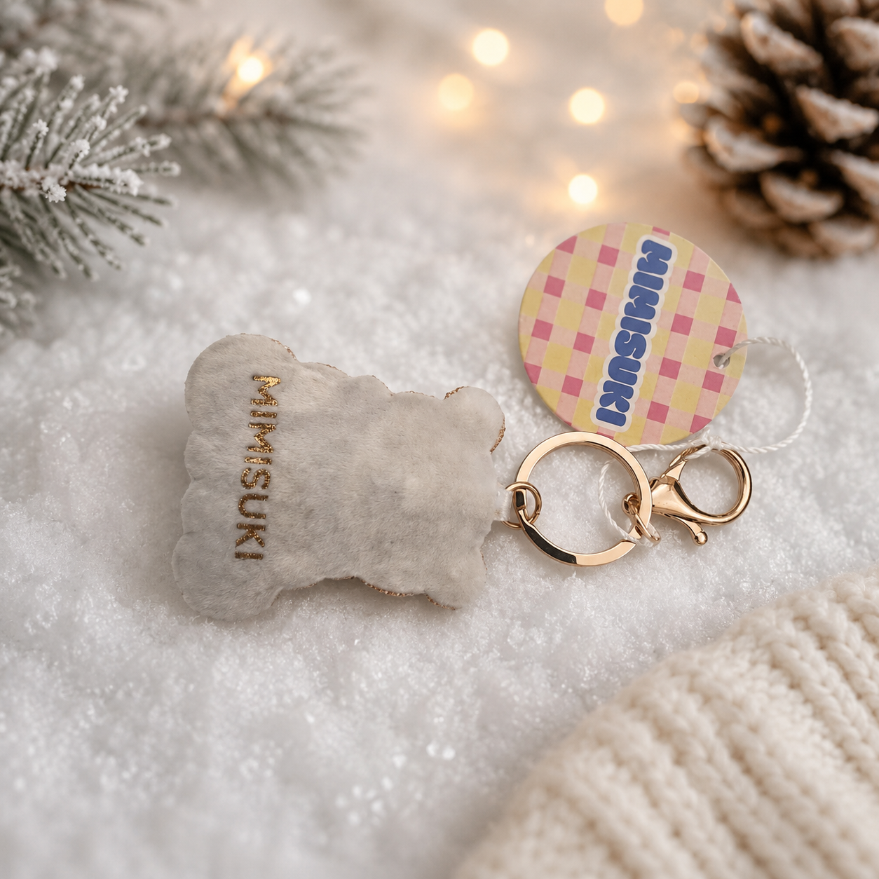 Lucky Cat Chrome Keyring