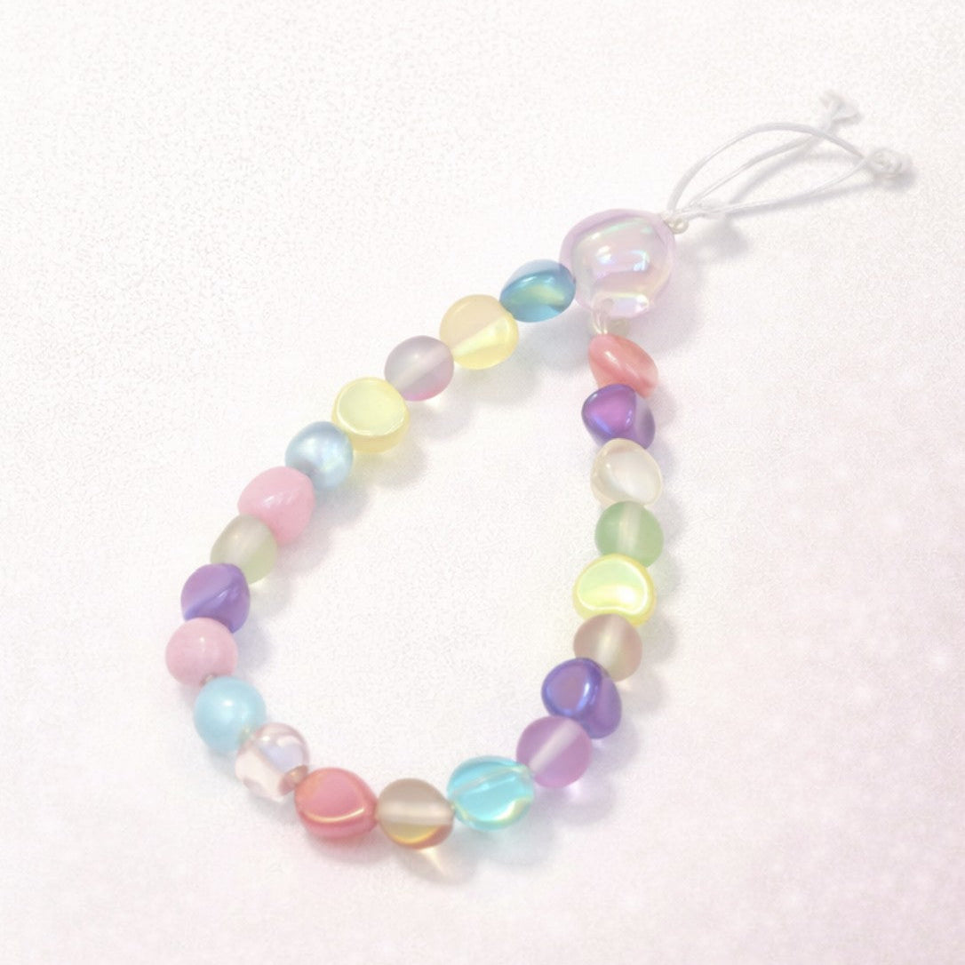 4 Bijoux de Téléphone Perles Pastel & Charms - Phone Strap