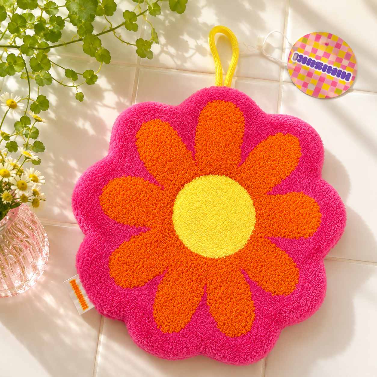 Essuie-mains Coréen -Serviette Happy Hands Groovy Flower
