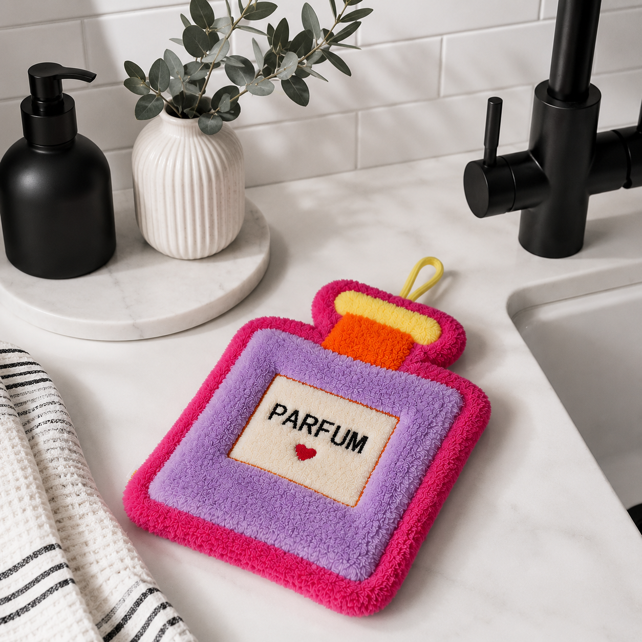 Essuie-mains Coréen Parfum Chic Français -Serviette Happy Hands