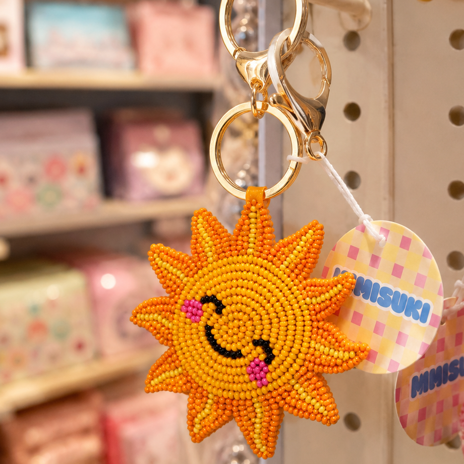 Lucky Cat Chrome Keyring