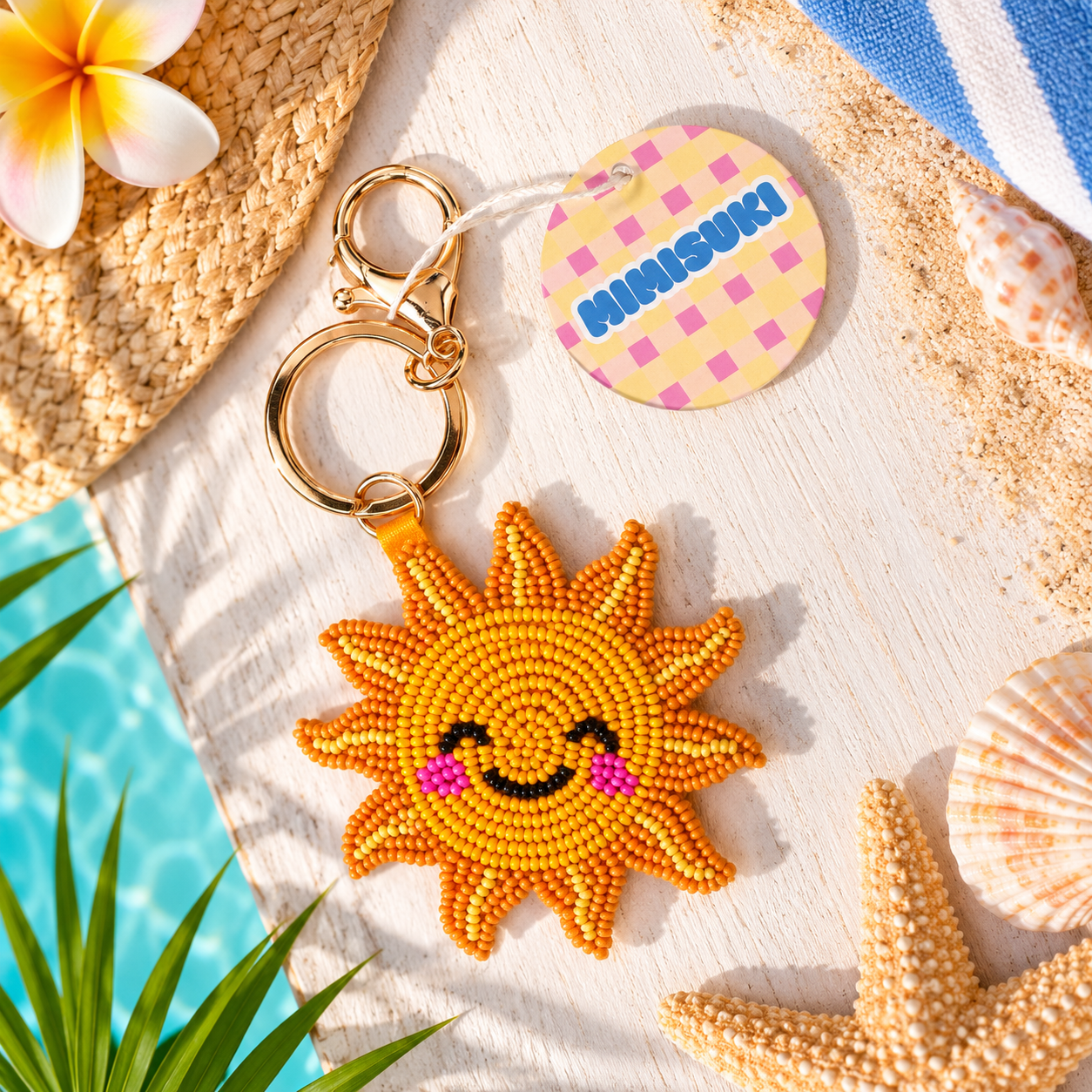 Lucky Cat Chrome Keyring