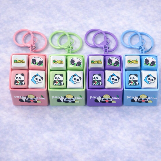 Porte-clés Panda-clic clavier fidget