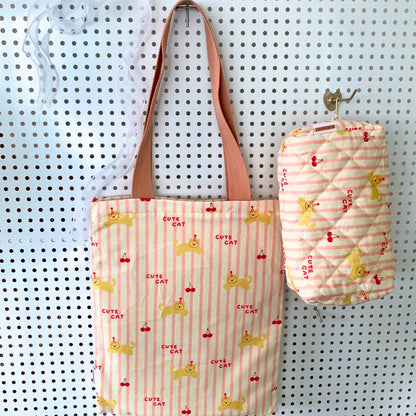 Trousse de toilette Miaous et cerisettes- Chat kawaï