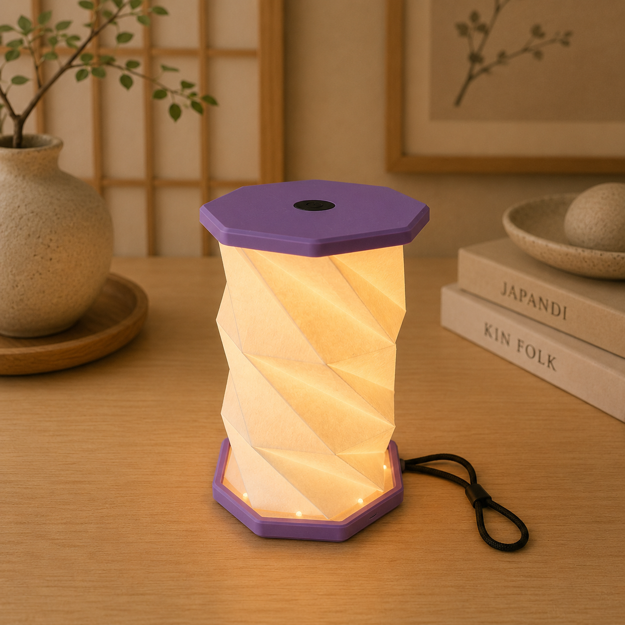 Lampe Origami pliable LED Rechargeable - Japan Style