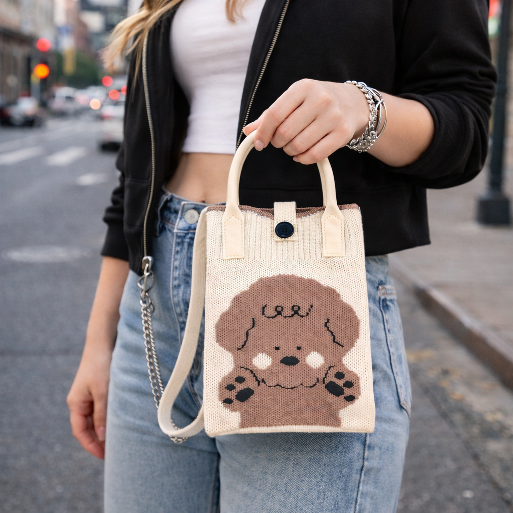 Pixie Bag Chien Caniche - Petit Sac téléphone portable