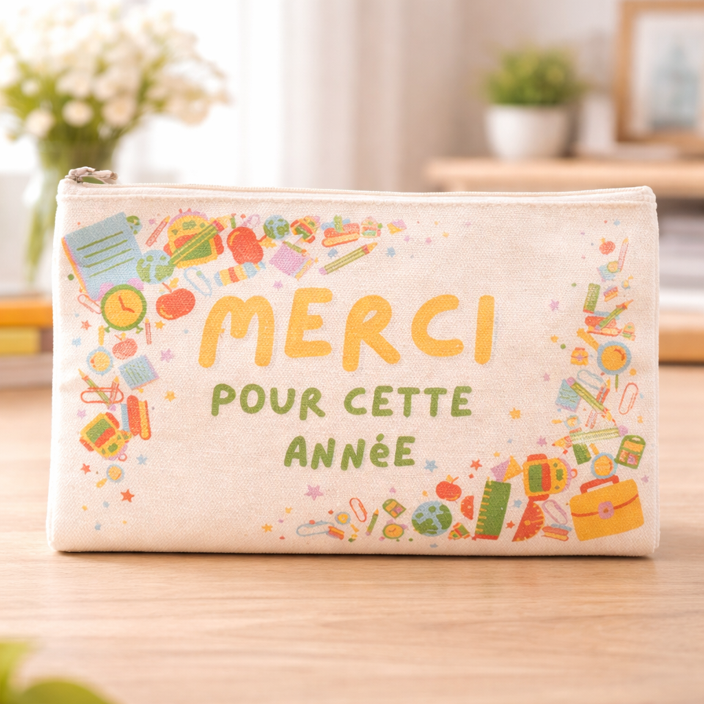 Pochette Merci pour cette année - Cadeau école maitresse