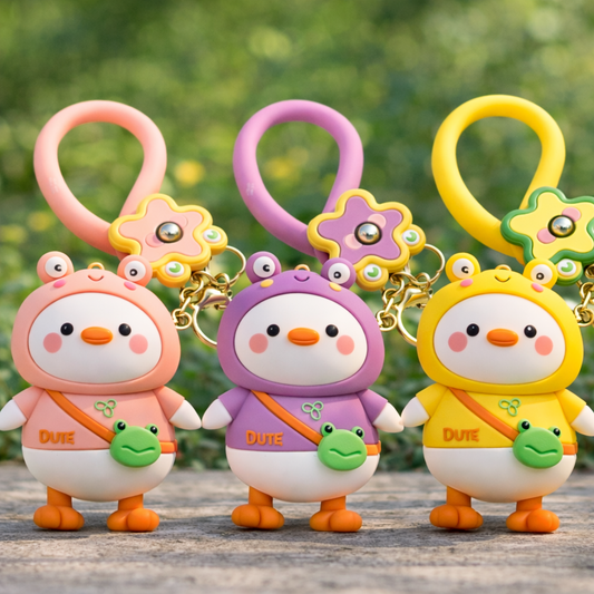 Porte-clés Canard déguisé en Grenouille