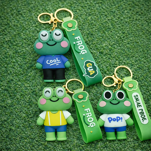 Porte-clés grenouille Frog Gua avec lanière