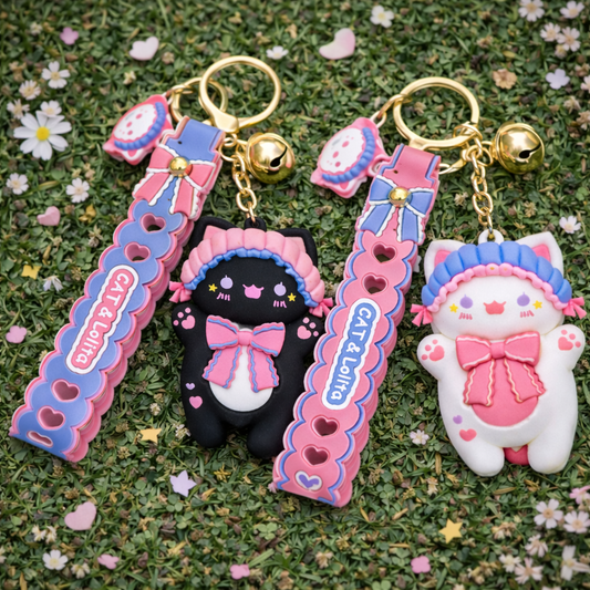 Porte-clés Cat Lolita Kawai