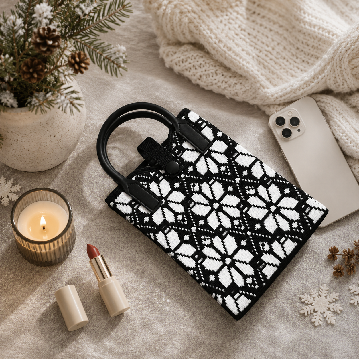 Pixie Bag Rosace Couture Automne Hiver -  Petit sac Coréen Smartphone