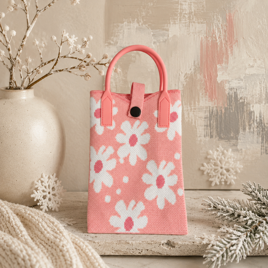 Pixie Bag Marguerite Rose - Petit sac Coréen Téléphone portable