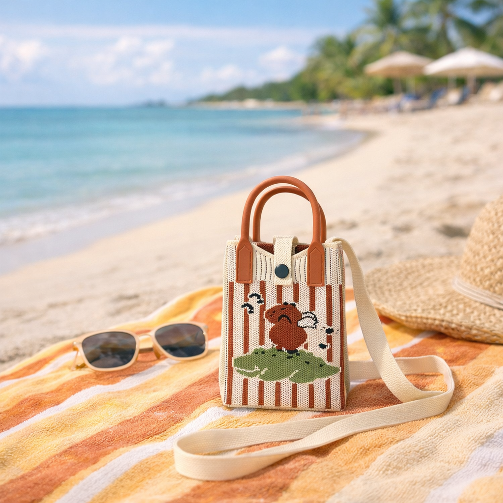 Pixie Bag Capybara et Crocodile - Petit Sac téléphone portable