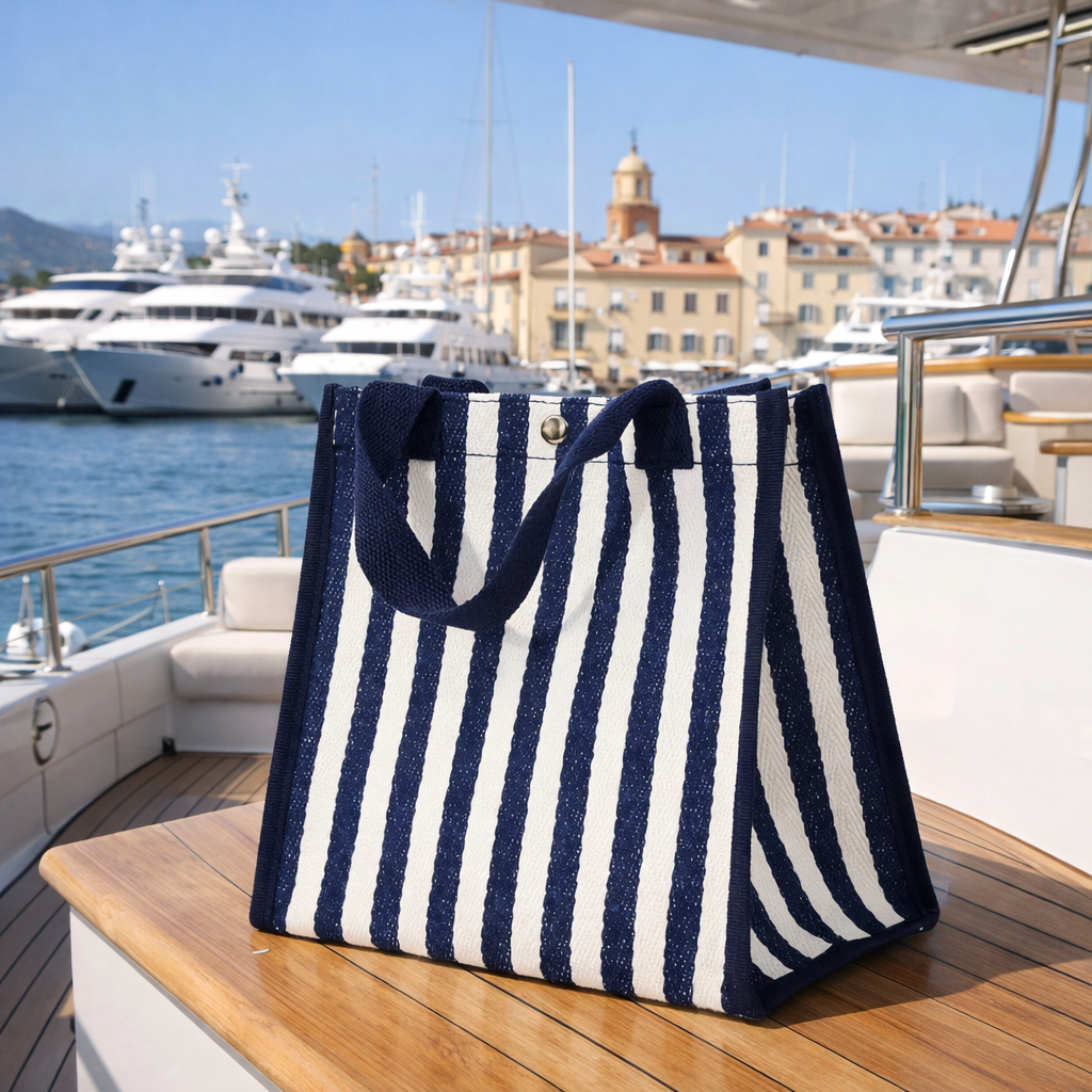 Sac d'été Marin Bleu à rayures - plage