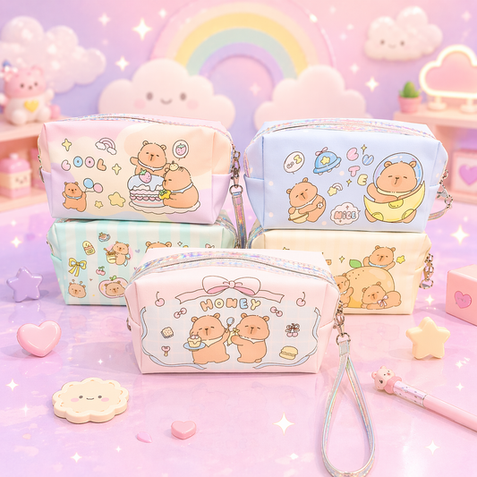 Trousse de toilette Capybara Kawaii Tendance été